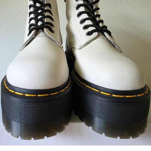 Dr. Martens 1460 Pascal Max Leather Platform Boots Tall Chunky Doc Marten Pisa - Picture 3 of 12